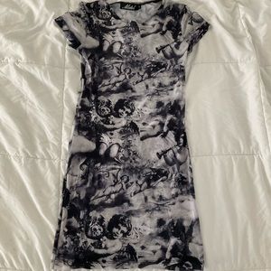 Motel mesh mini dress